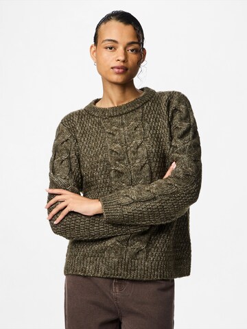PIECES Sweater 'PCNina' in Green: front