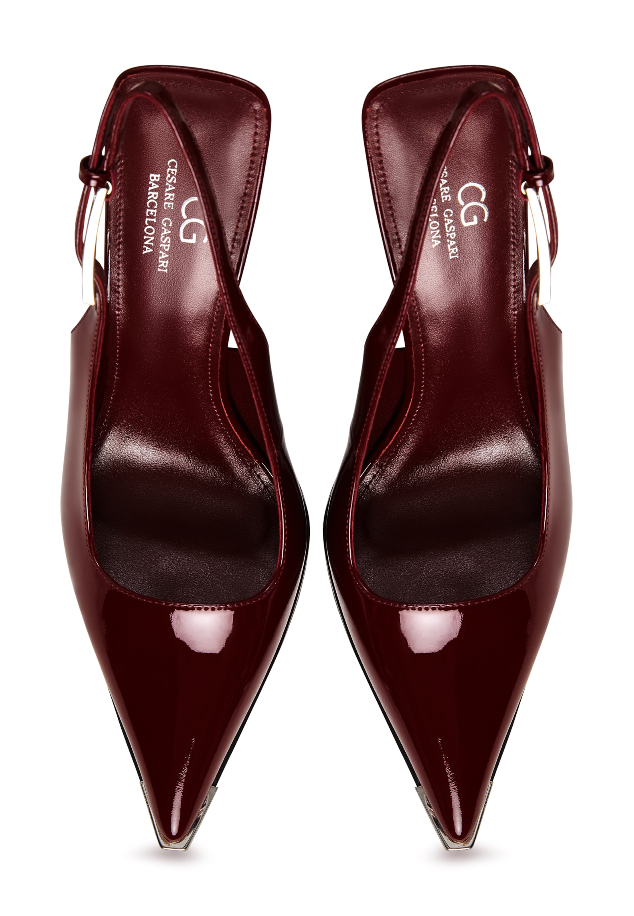 CESARE GASPARI Slingpumps in Rood