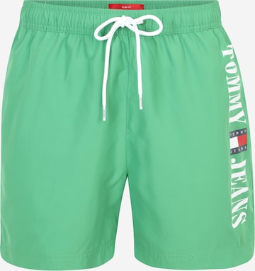 Tommy Jeans - Bermudas en verde: frente