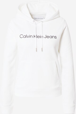 Calvin Klein Jeans Mikina - biela: predná strana