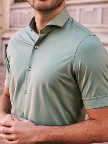 Suitable Slim fit Button Up Shirt in Green