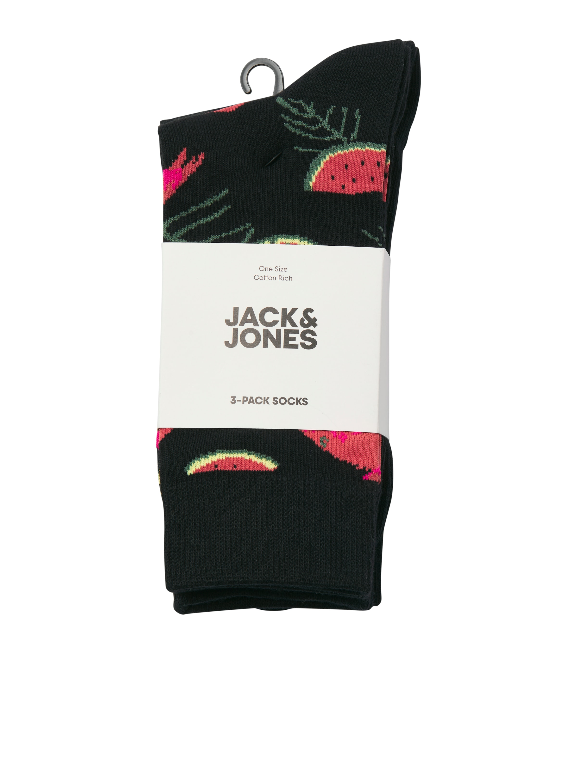JACK & JONES Socks 'JACFLAMINGO' in Black