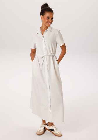 Aniston CASUAL Shirt Dress in White: front