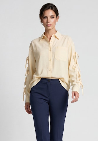 Chemisier Usha en jaune : devant