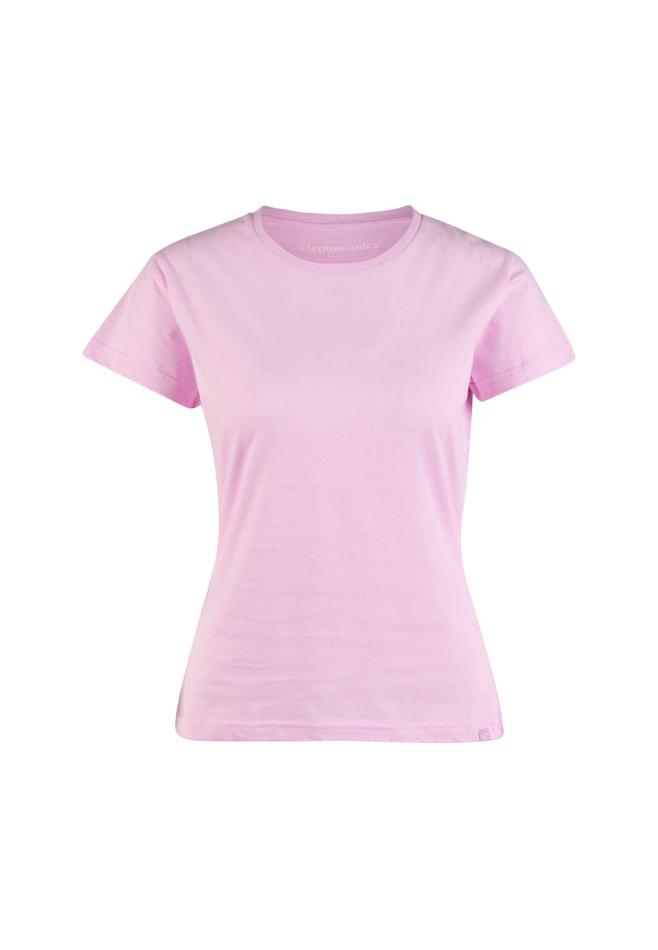 Cleptomanicx Shirt 'Slim Tee Ligull Slim' in Pink: front