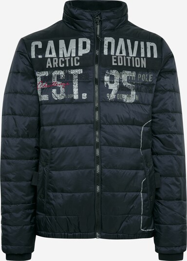 CAMP DAVID Stepp-Blouson mit Label-Applikationen in dunkelblau, Produktansicht