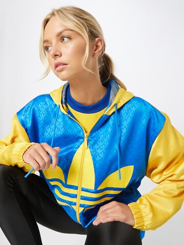 ADIDAS ORIGINALS Übergangsjacke 'Adicolor 70S Colorblock ' in Blau