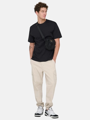 Only & Sons Shirt 'ONSFRED LIFE RLX SS TEE NOOS' in Zwart