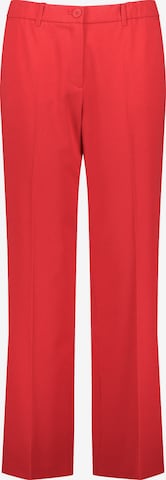 SAMOON Regular Pleated Pants in Red: front