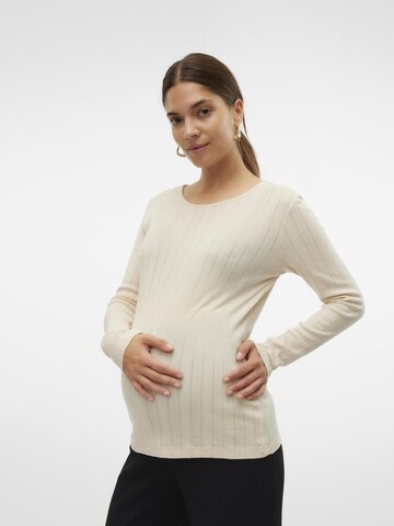 MAMALICIOUS Shirt 'MLAlika' in Beige: voorkant