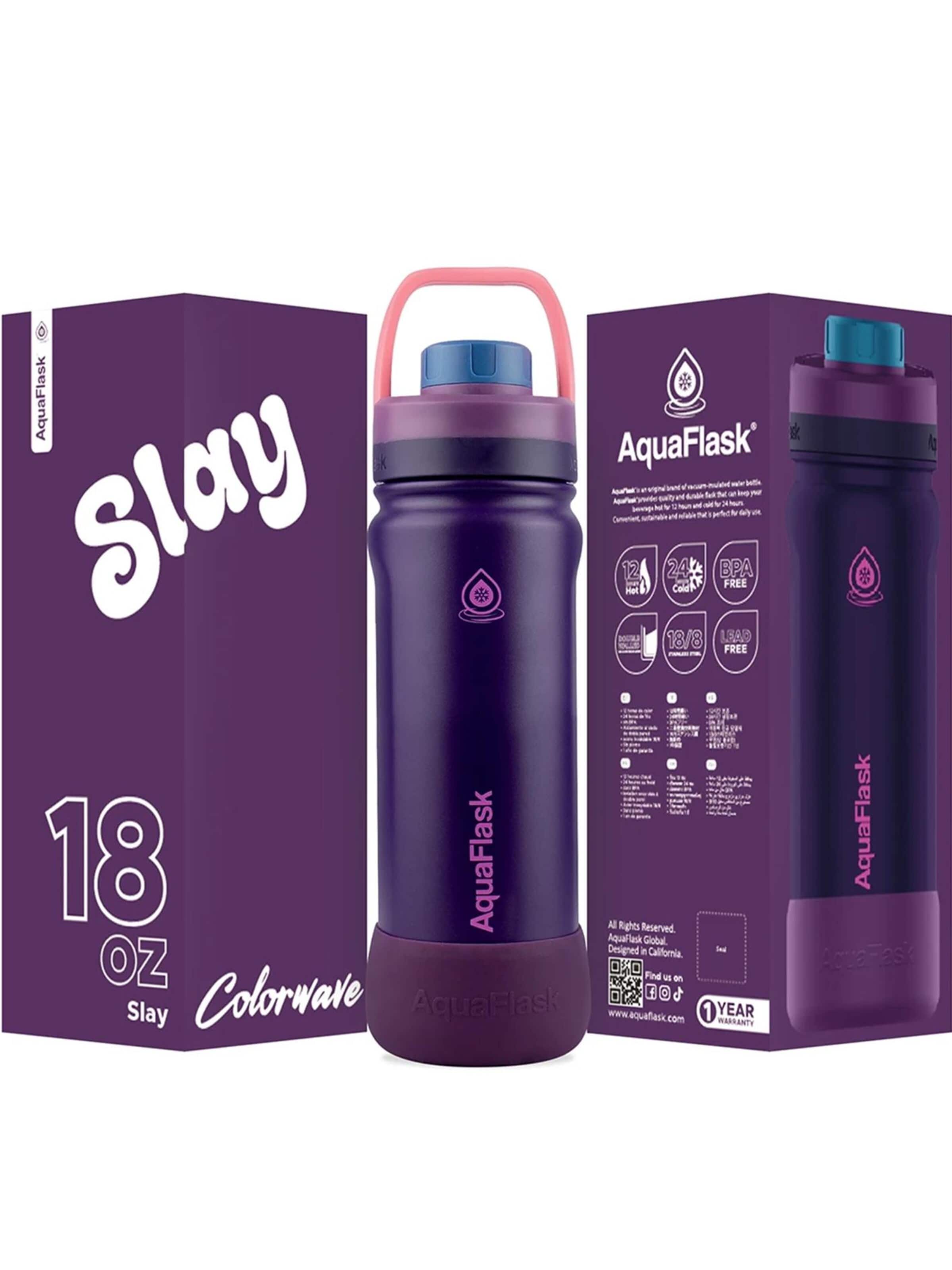 AquaFlask Láhev na vodu 'AquaFlask Termoláhev COLORWAVE 532 ml' – fialová