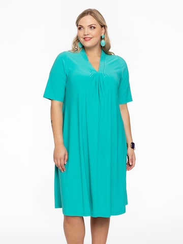 Yoek Dress in Blue: front