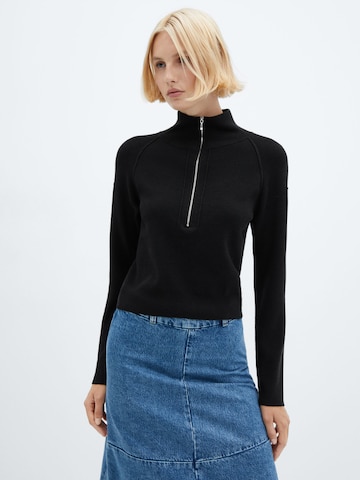 MANGO Pullover 'ROLON' in Schwarz: predná strana