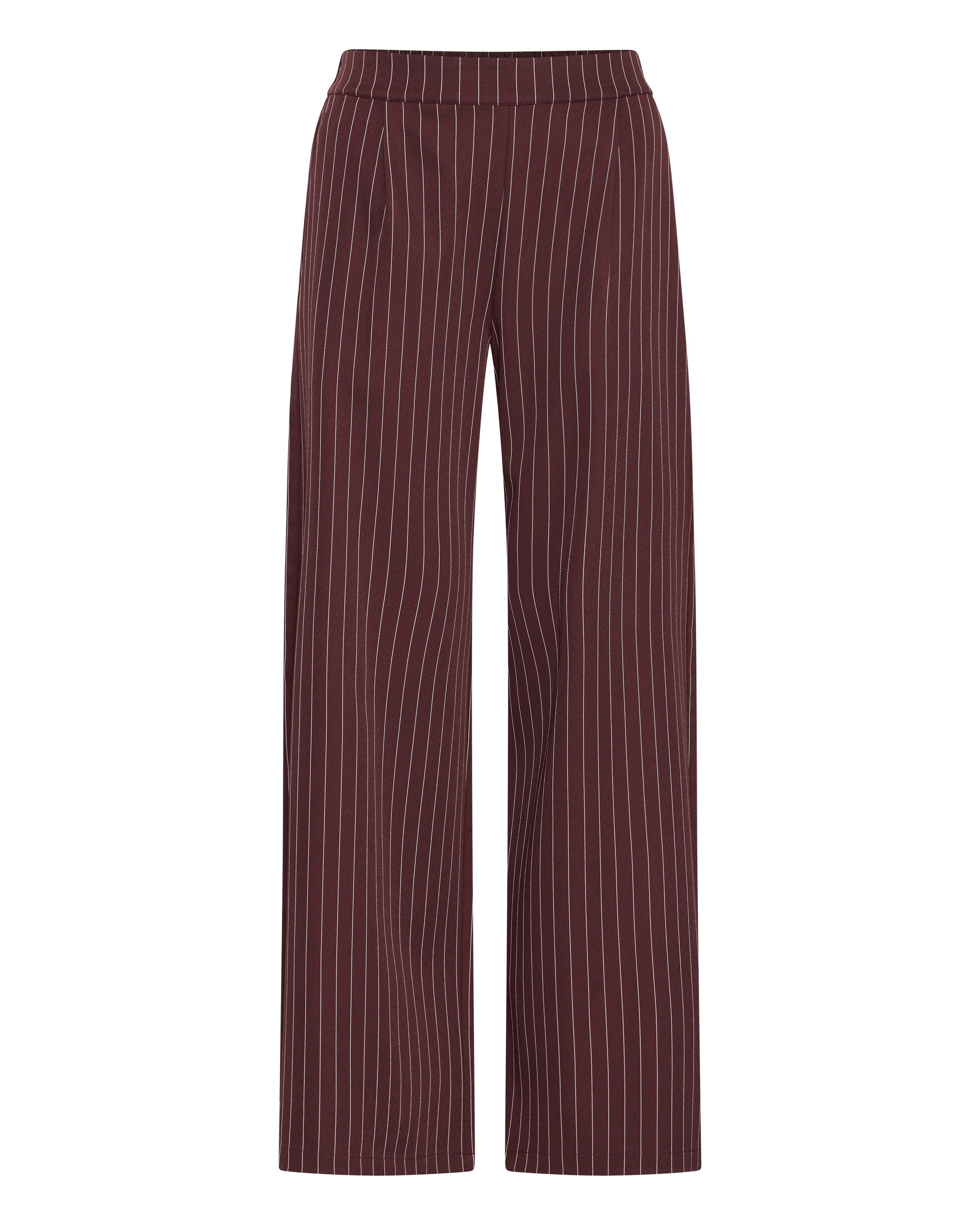 ICHI Loose fit Pleat-front trousers 'IHHally' in Red: front