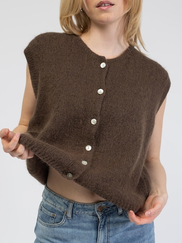 BROKE + SCHÖN Strickjacke 'Lockere Strickweste'‌‌‌‌‌‌‌‌‌‌ in Braun