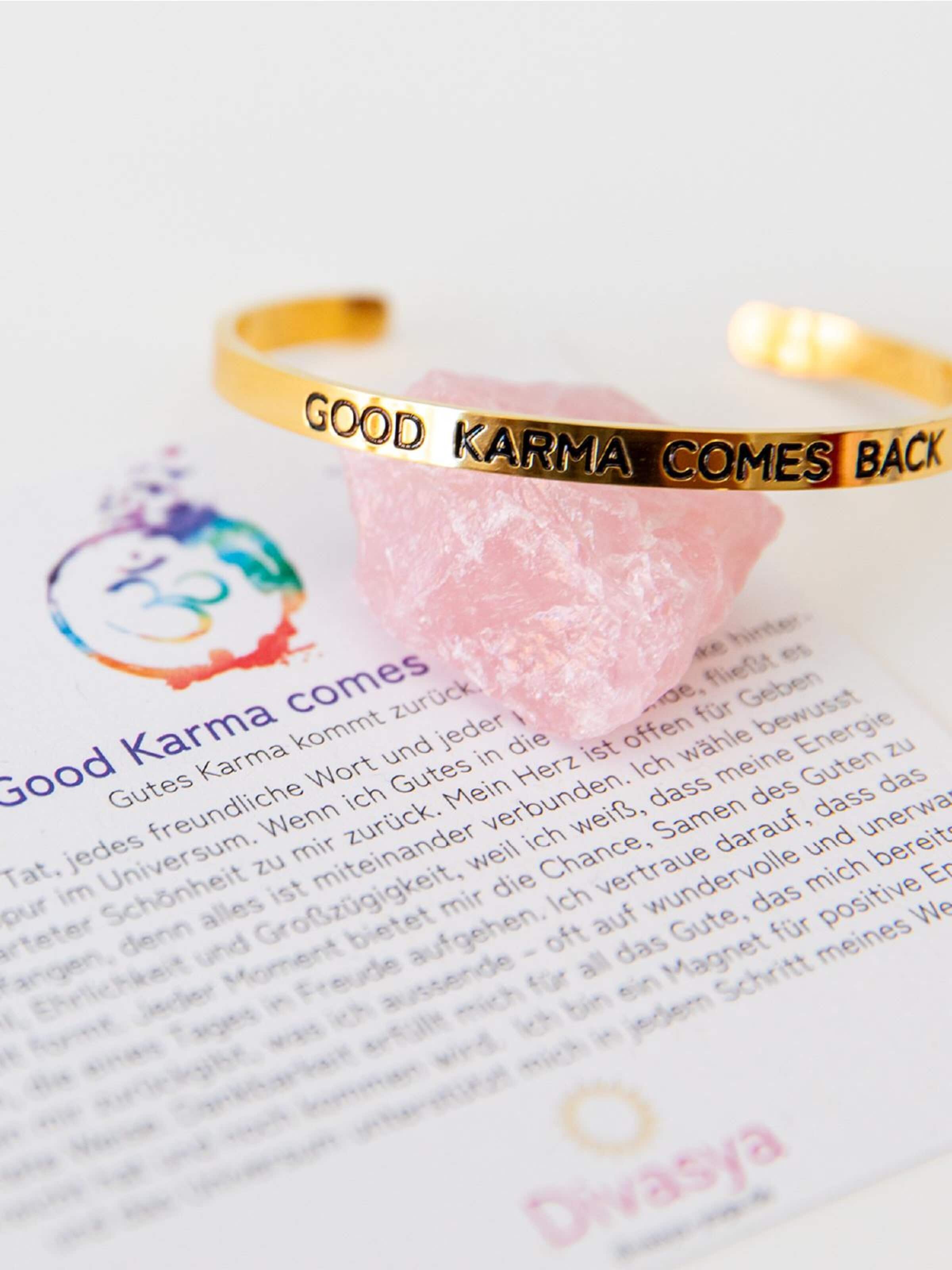 Divasya Bracelet 'Good Karma comes back' in Gold