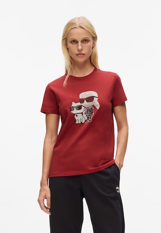 Karl Lagerfeld Shirt 'IKON' in Rood: voorkant