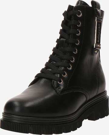 s.Oliver Schnürstiefelette in Schwarz: Vorderseite