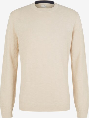 Pull-over TOM TAILOR en beige : devant