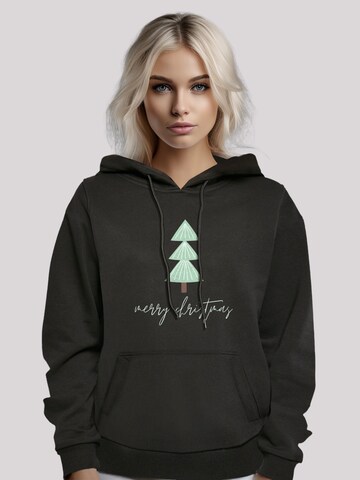 F4NT4STIC Sweatshirt 'Merry Christmas' in Zwart: voorkant