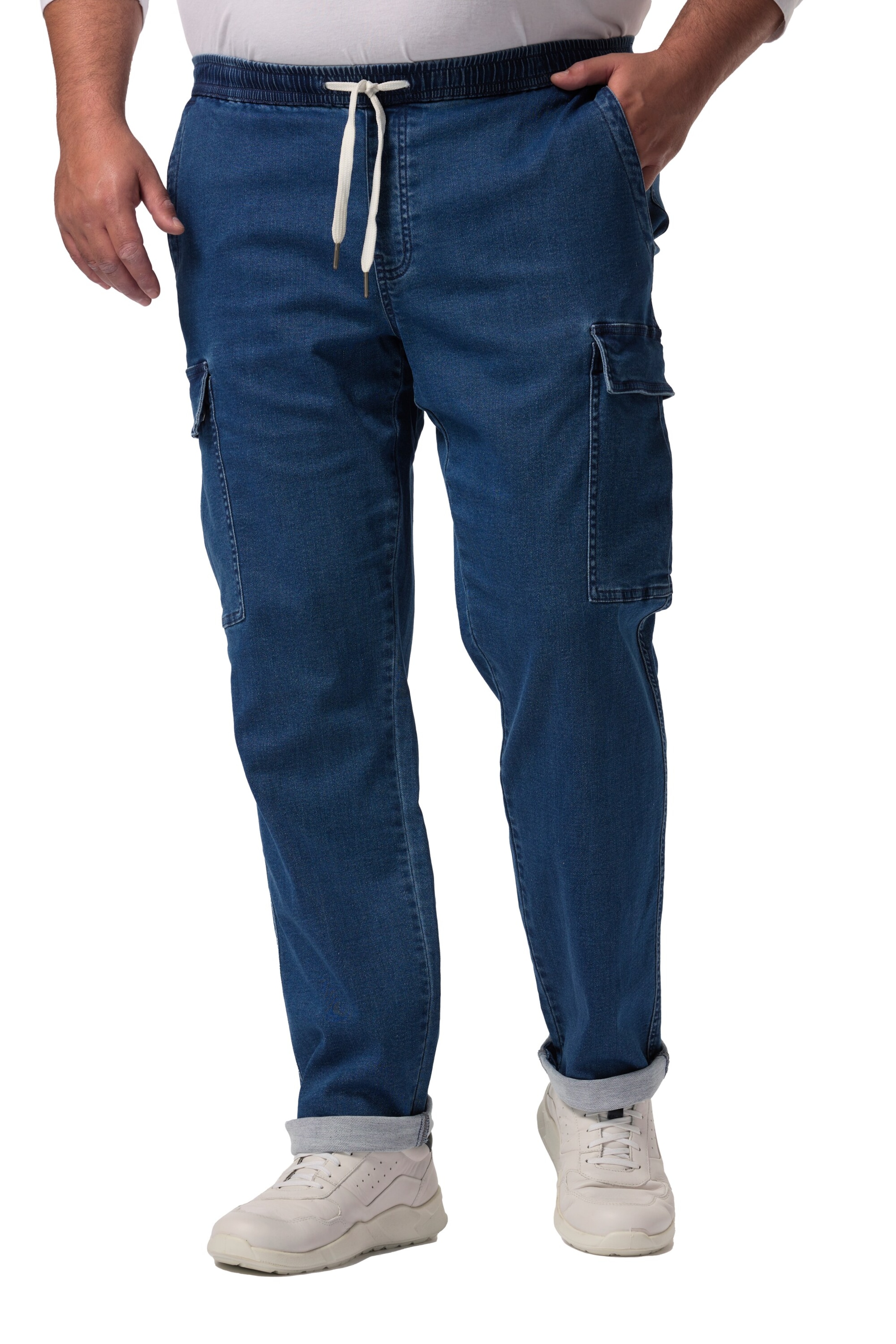Men Plus Regular Jeans in Blauw: voorkant
