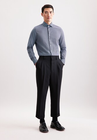 SEIDENSTICKER Slim fit Zakelijk overhemd 'Schwarze Rose' in Blauw