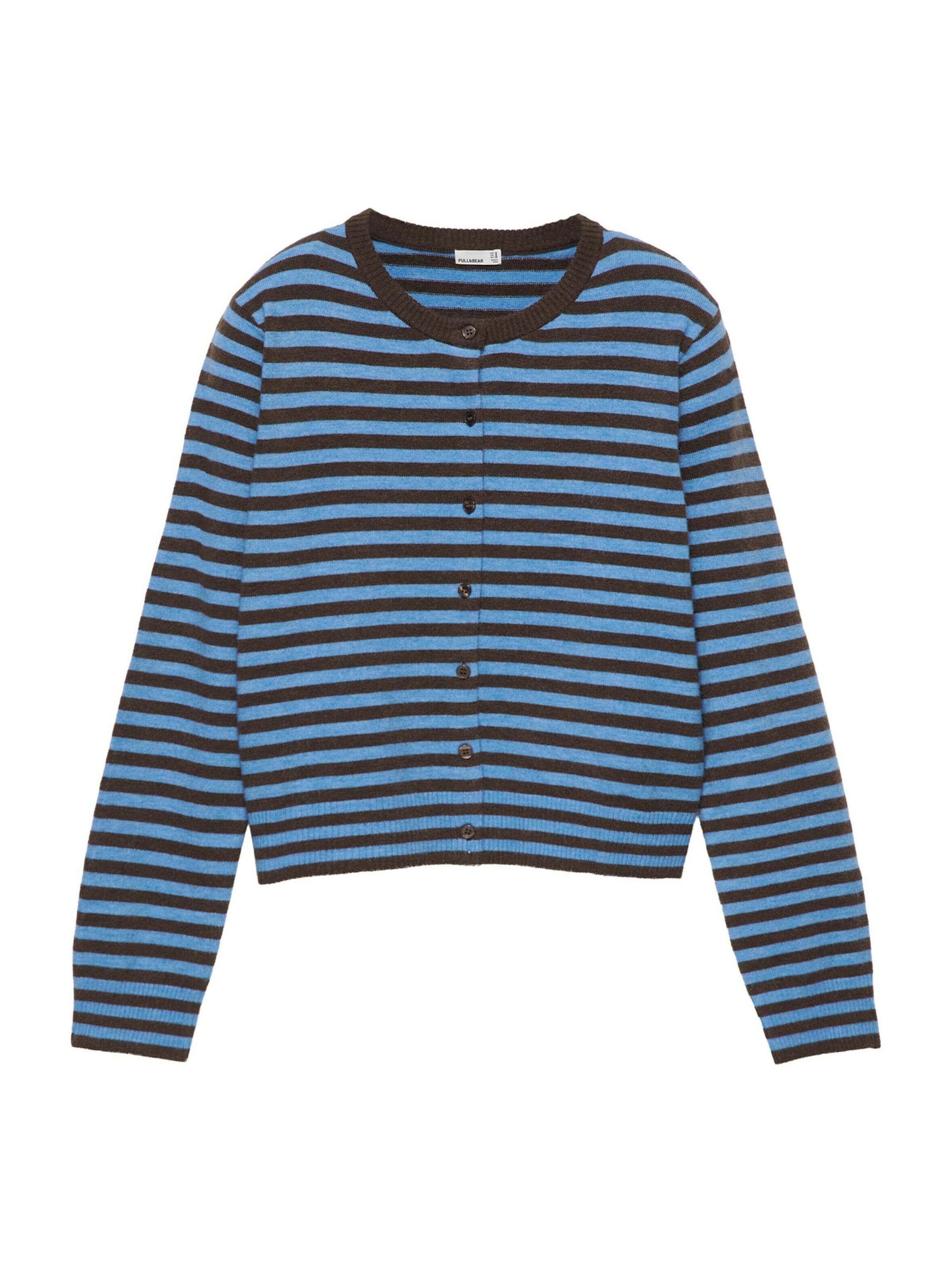Pull&Bear Knit cardigan in Blue: front