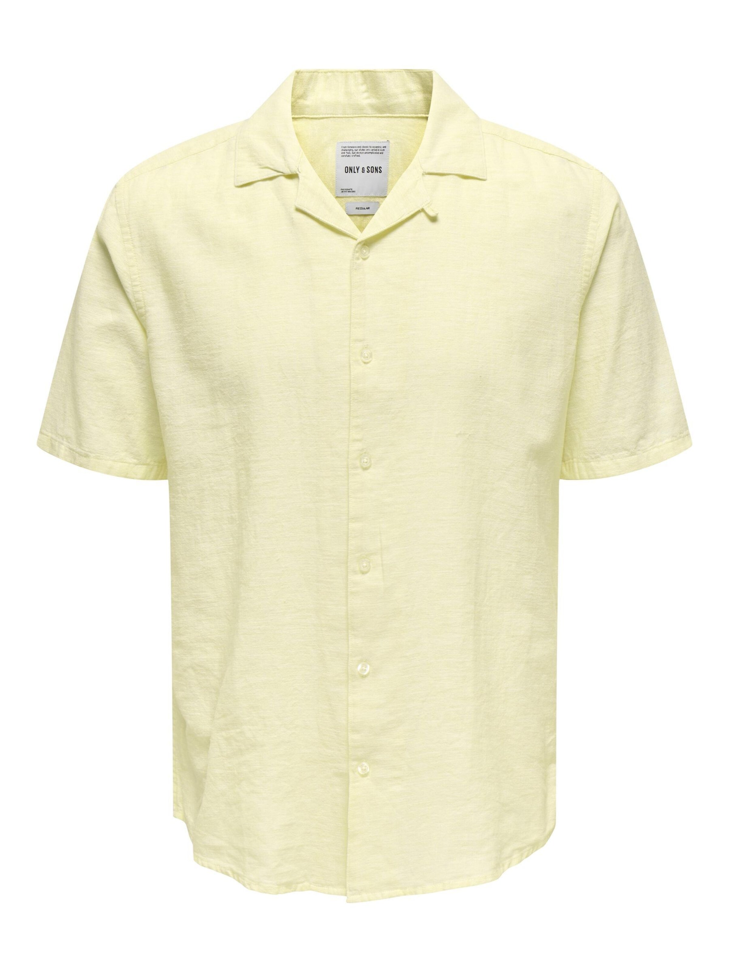 Chemise 'Caiden' Only & Sons en jaune : devant