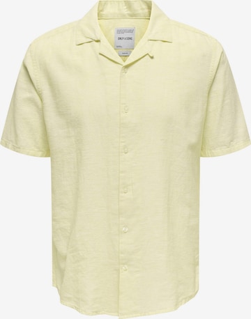 Only & Sons Skjorte 'Caiden' i gul: forside