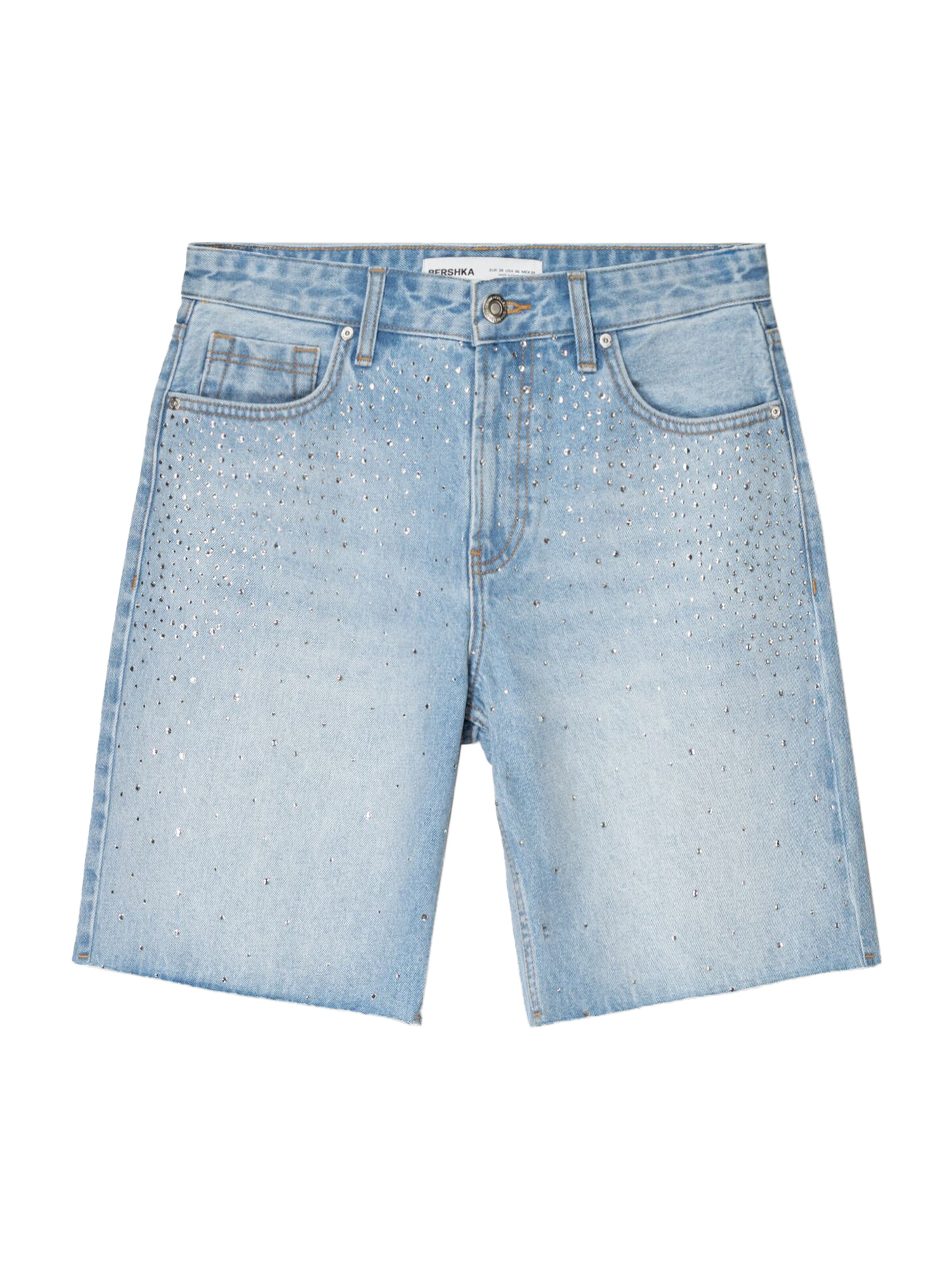 Loosefit Jean Bershka en bleu : devant