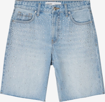 Bershka Loosefit Farkut värissä sininen: etupuoli