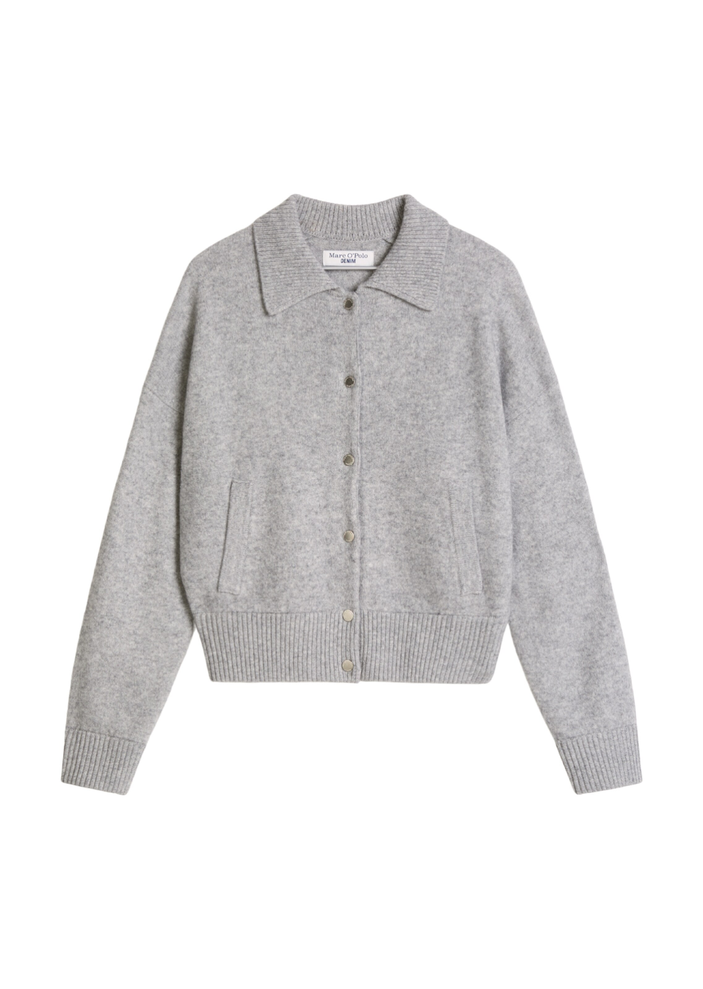 Marc O'Polo DENIM Strickjacke in Grau: Vorderseite