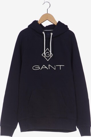GANT Sweatshirt & Zip-Up Hoodie in L in Blue: front