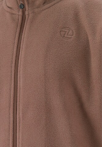 ZigZag Fleece jas 'Zap' in Bruin
