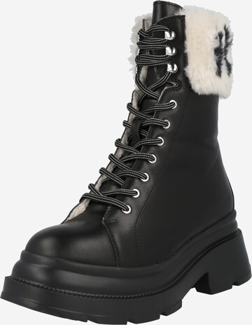 Karl Lagerfeld Lace-up boot 'DANTON' in Black: front