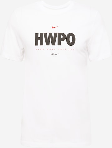 Tricou funcțional 'HWPO' de la NIKE pe alb: față