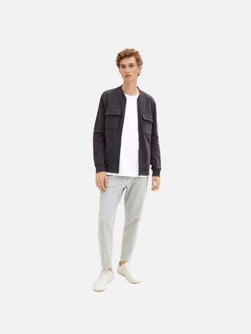 TOM TAILOR DENIM Sweat jacket in Grey