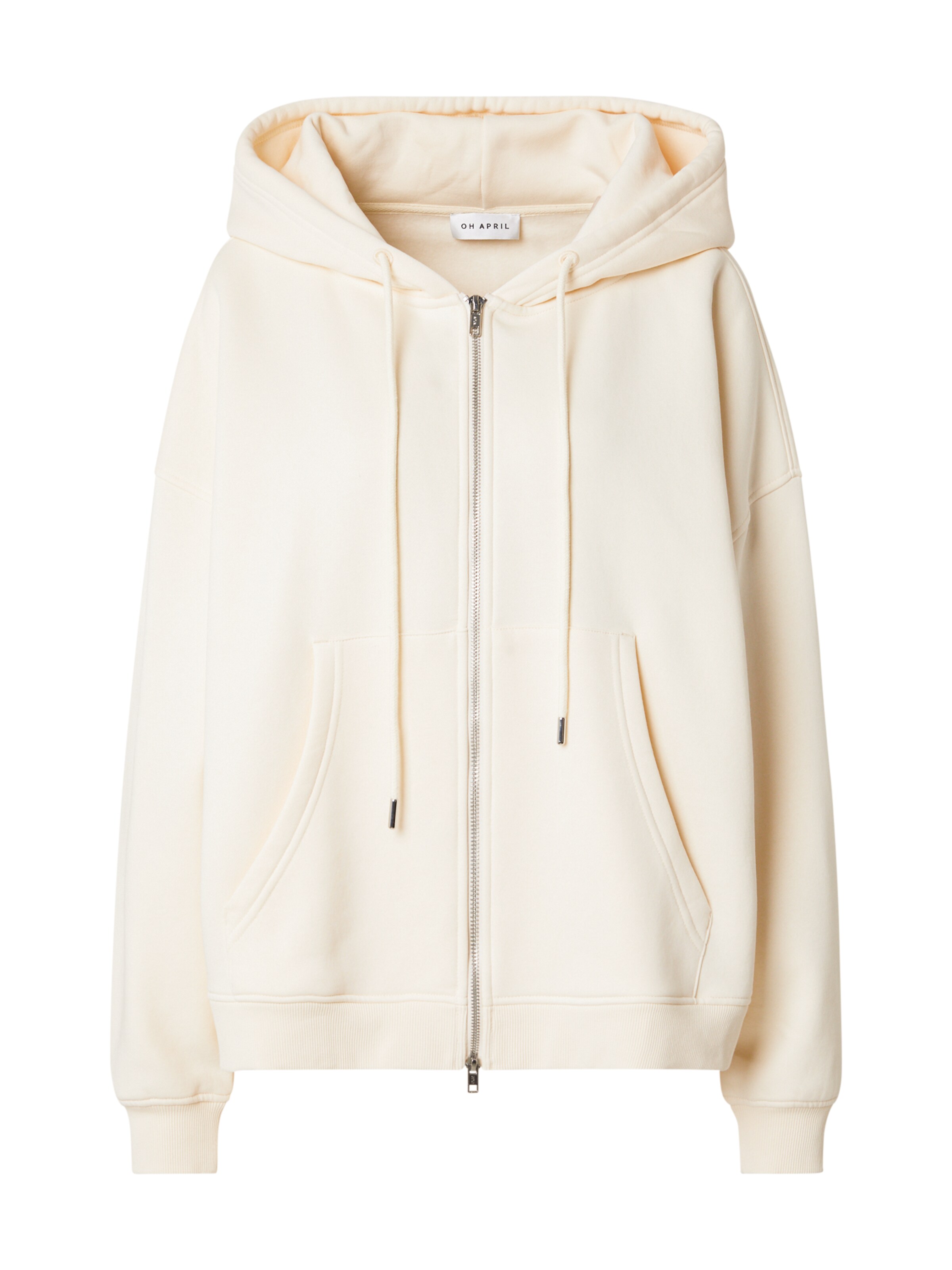 OH APRIL Sweatjacke 'Chasing' in Beige: Vorderseite