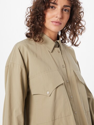 Karo Kauer Bluse in Grün
