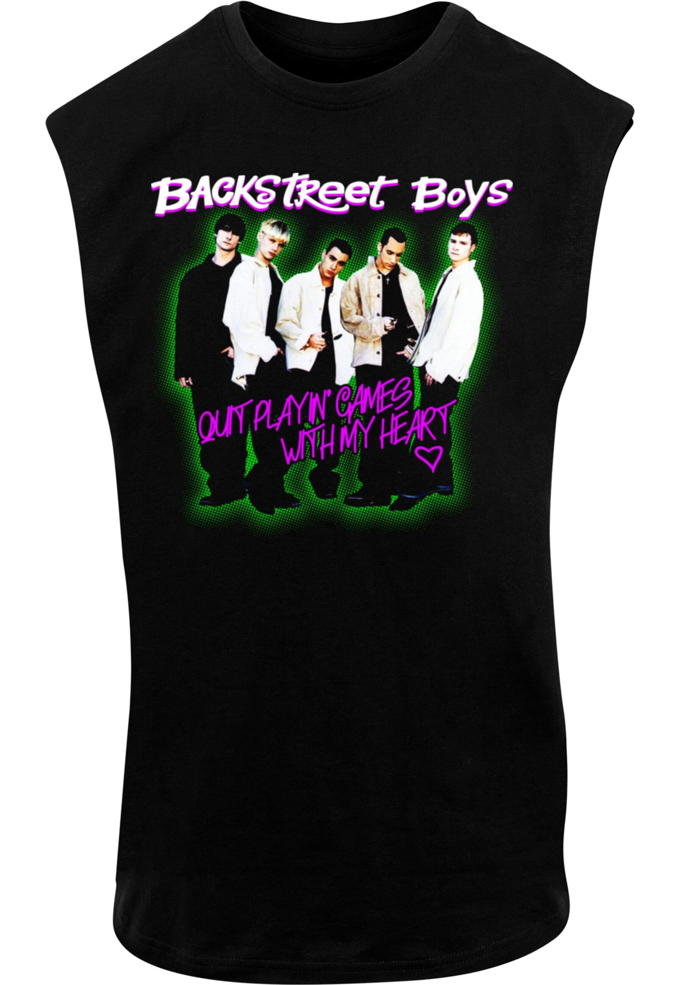 Merchcode Shirt 'Backstreet Boys - Playing Games' in Black: front