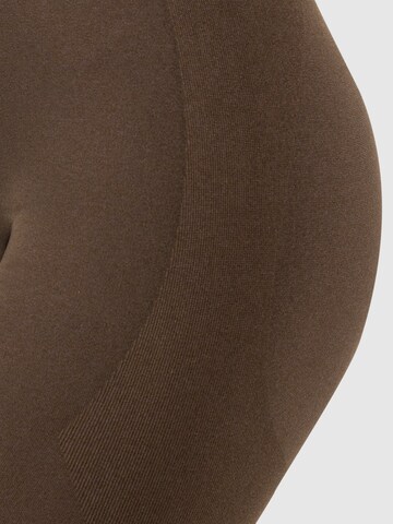 Coupe slim Leggings Smilodox en marron