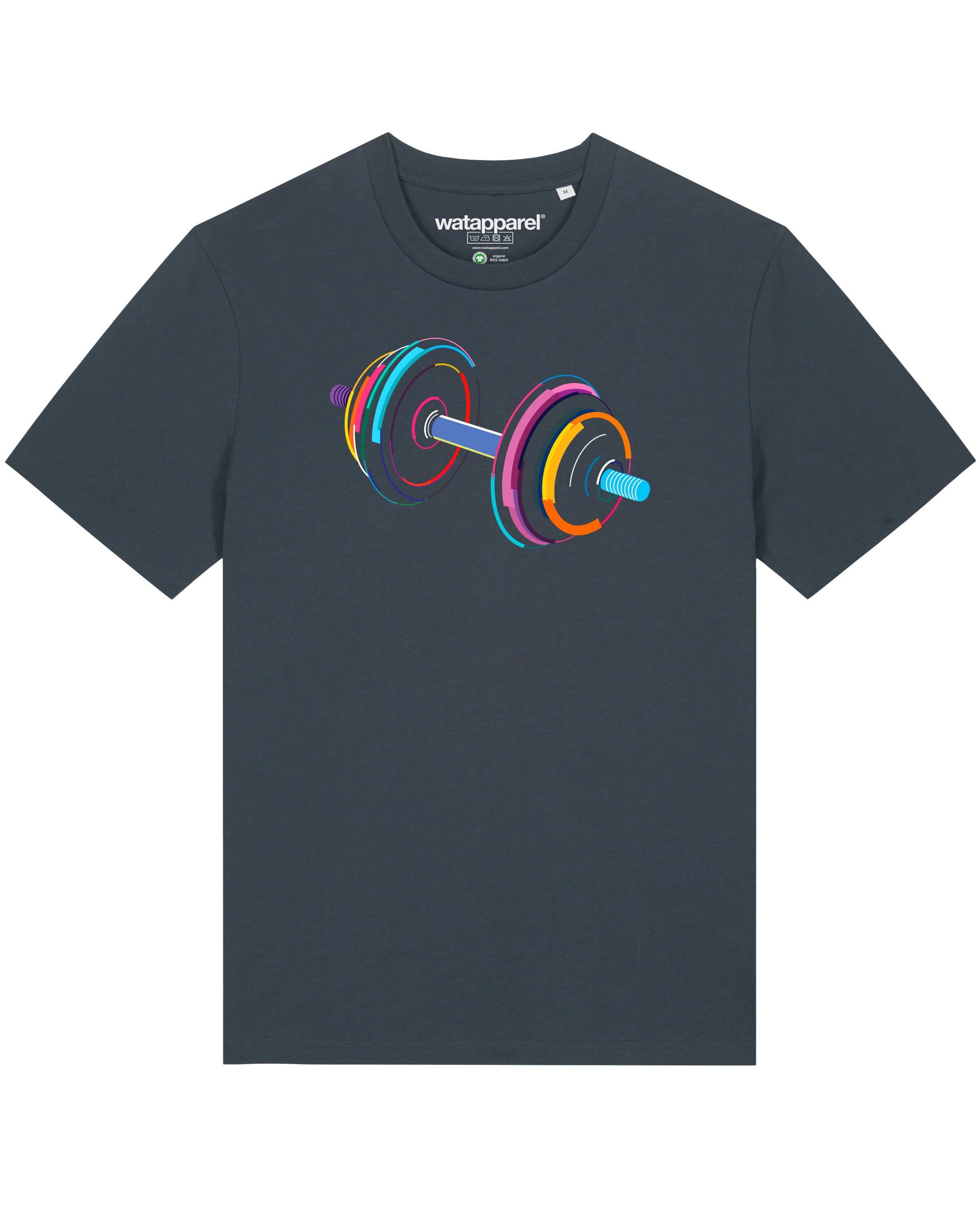 Maglietta ' 80s Hantel ' di Watapparel in grigio: frontale