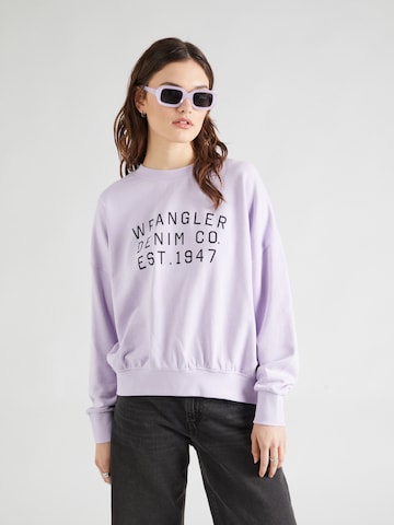 WRANGLER Sweatshirt i lila: framsida