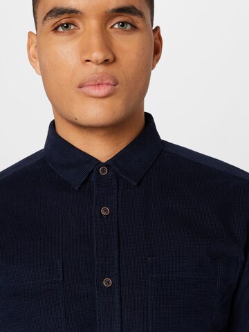 Coupe regular Chemise TOM TAILOR en bleu