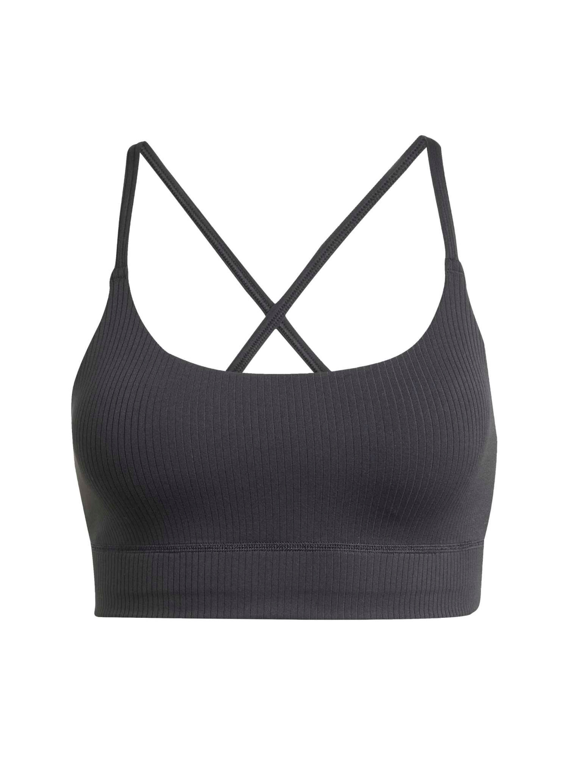ADIDAS PERFORMANCE Bustier Športni nederček 'All Me' | črna barva: sprednja stran