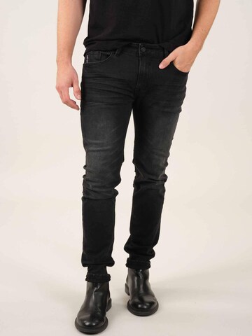 Deeluxe Slimfit Jeans 'Carlos' in Zwart: voorkant