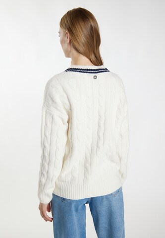 DreiMaster Maritim Knit Cardigan in White