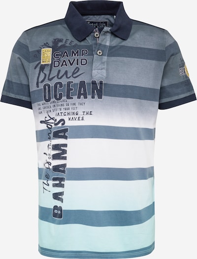 CAMP DAVID Shirt 'Beach Life' in de kleur Navy / Turquoise / Smoky blue / Wit, Productweergave