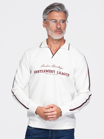 Ombre Sweatshirt in Wit: voorkant