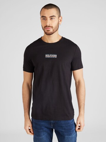 TOMMY HILFIGER - Camiseta en negro: frente